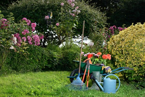 Gardeners Bulls Cross working with safety procedures in place